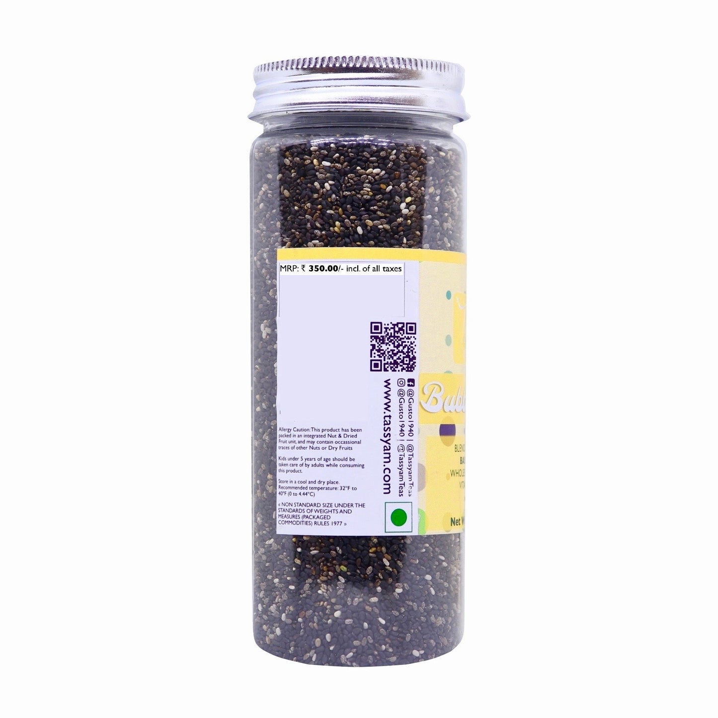 Bubble Seeds - Chia & Basil Seed Mix (200g) - Tassyam Organics