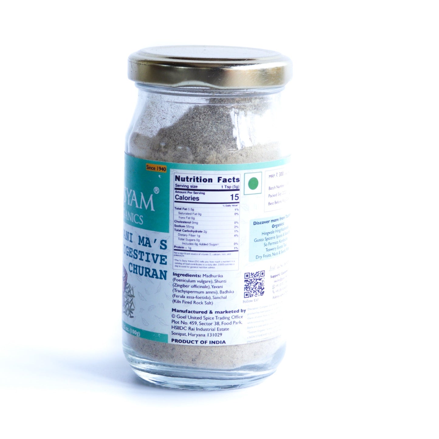 Digestive Churan 100g | Nanima's Recipe - Tassyam Organics