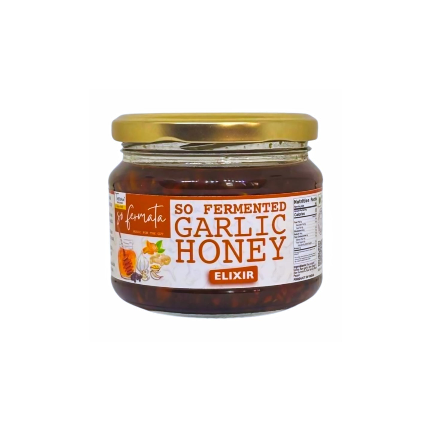 Fermented Garlic Honey Elixir with Ginger & Turmeric - Tassyam Organics