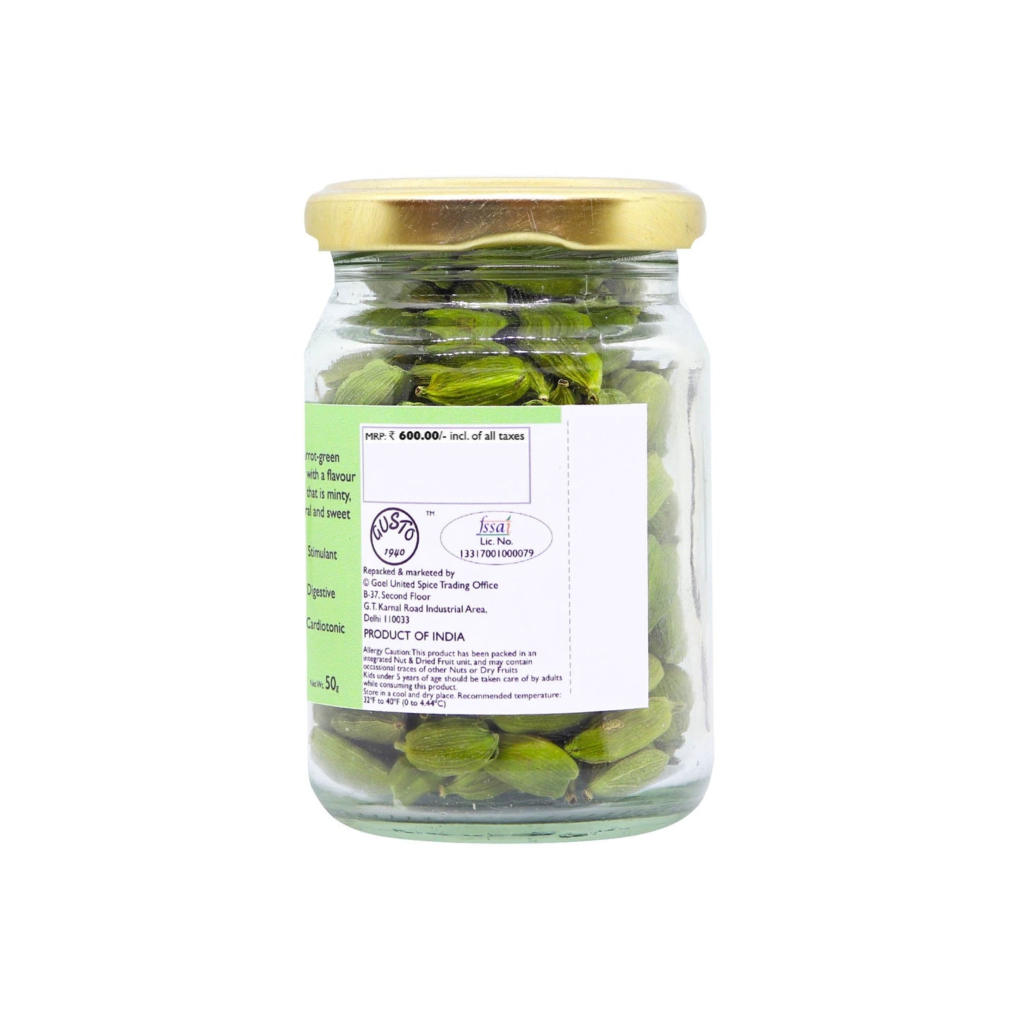 Fine Green Cardamom Pods - Tassyam Organics