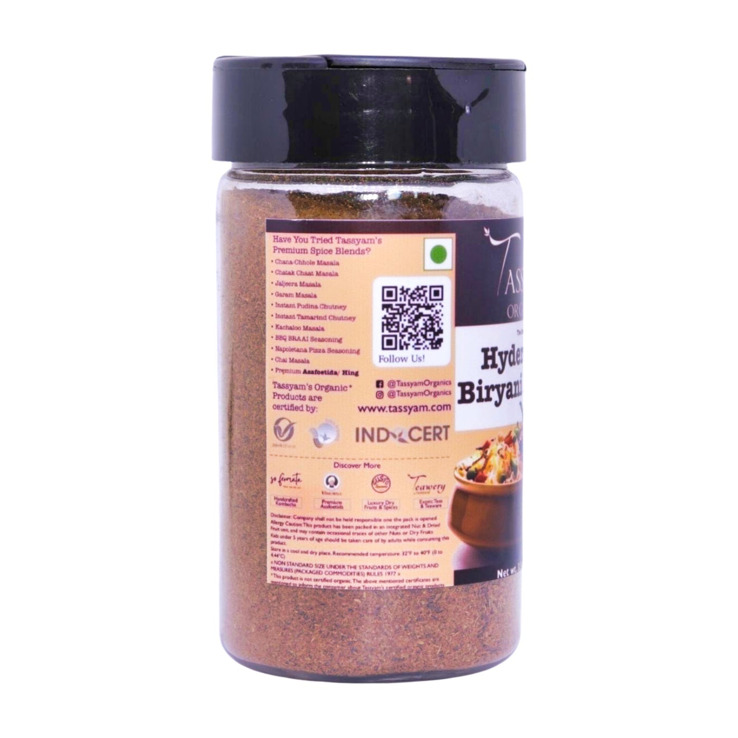 Handpounded Hyderabadi Biryani Masala - Tassyam Organics