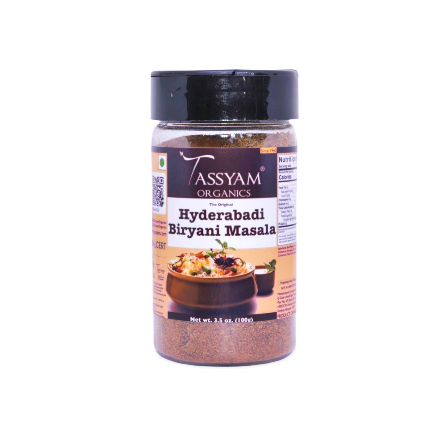 Handpounded Hyderabadi Biryani Masala - Tassyam Organics