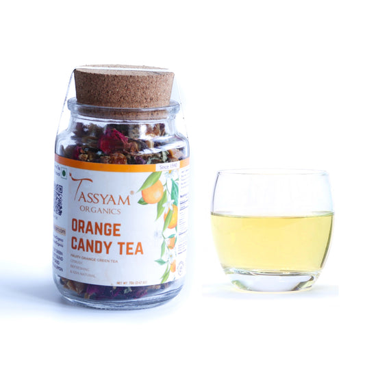 Orange Candy Green Tea 70g - Tassyam Organics