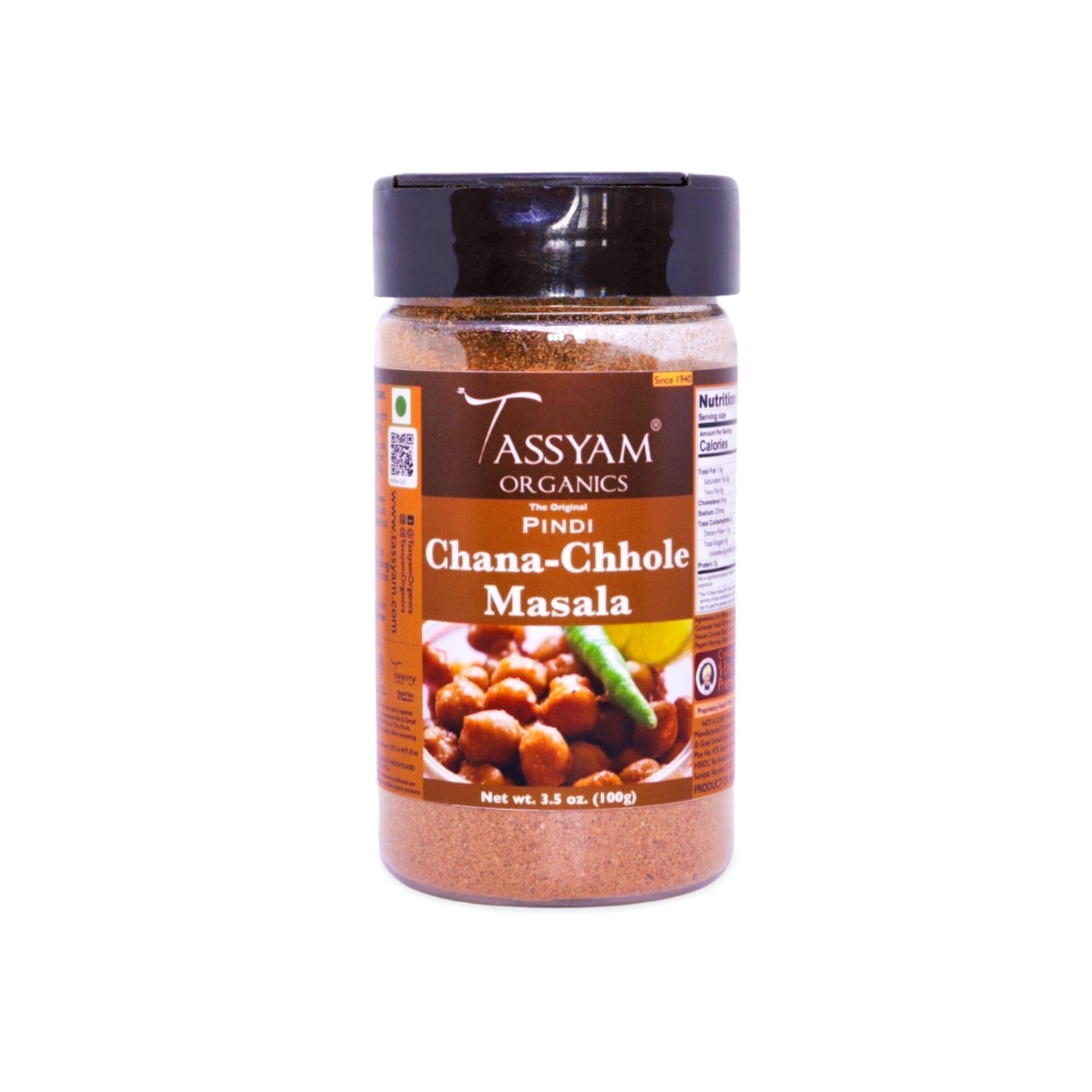 Pindi Chana Chhole Masala - Tassyam Organics