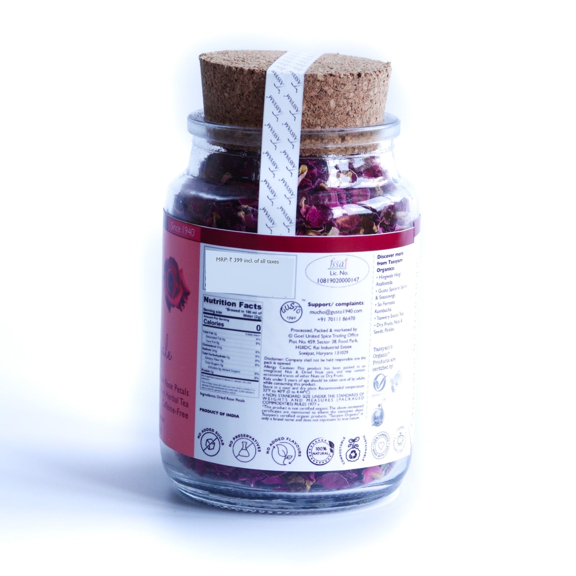 Rose Royale Herbal Tea - Tassyam Organics