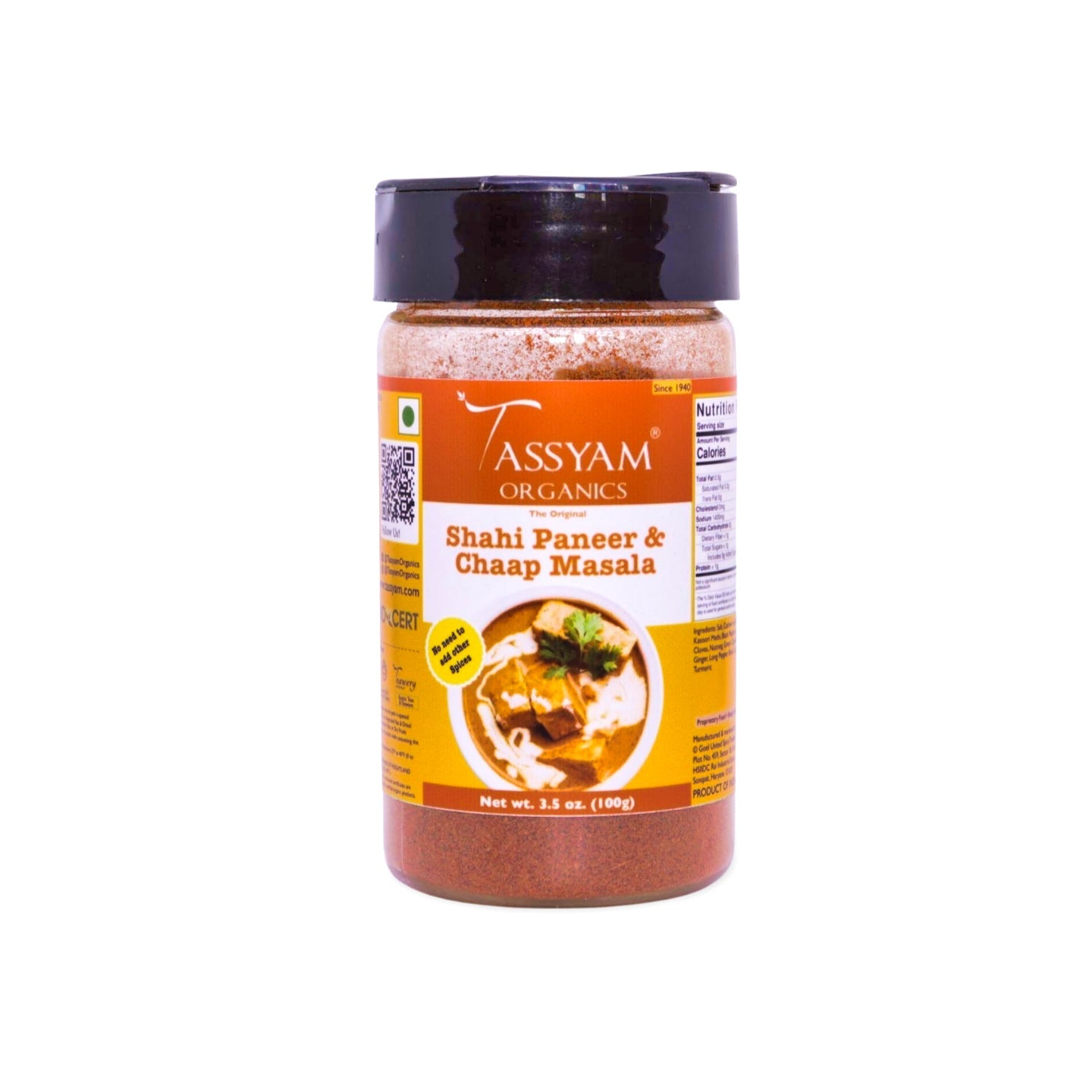 Shahi Paneer & Chaap Masala - Tassyam Organics