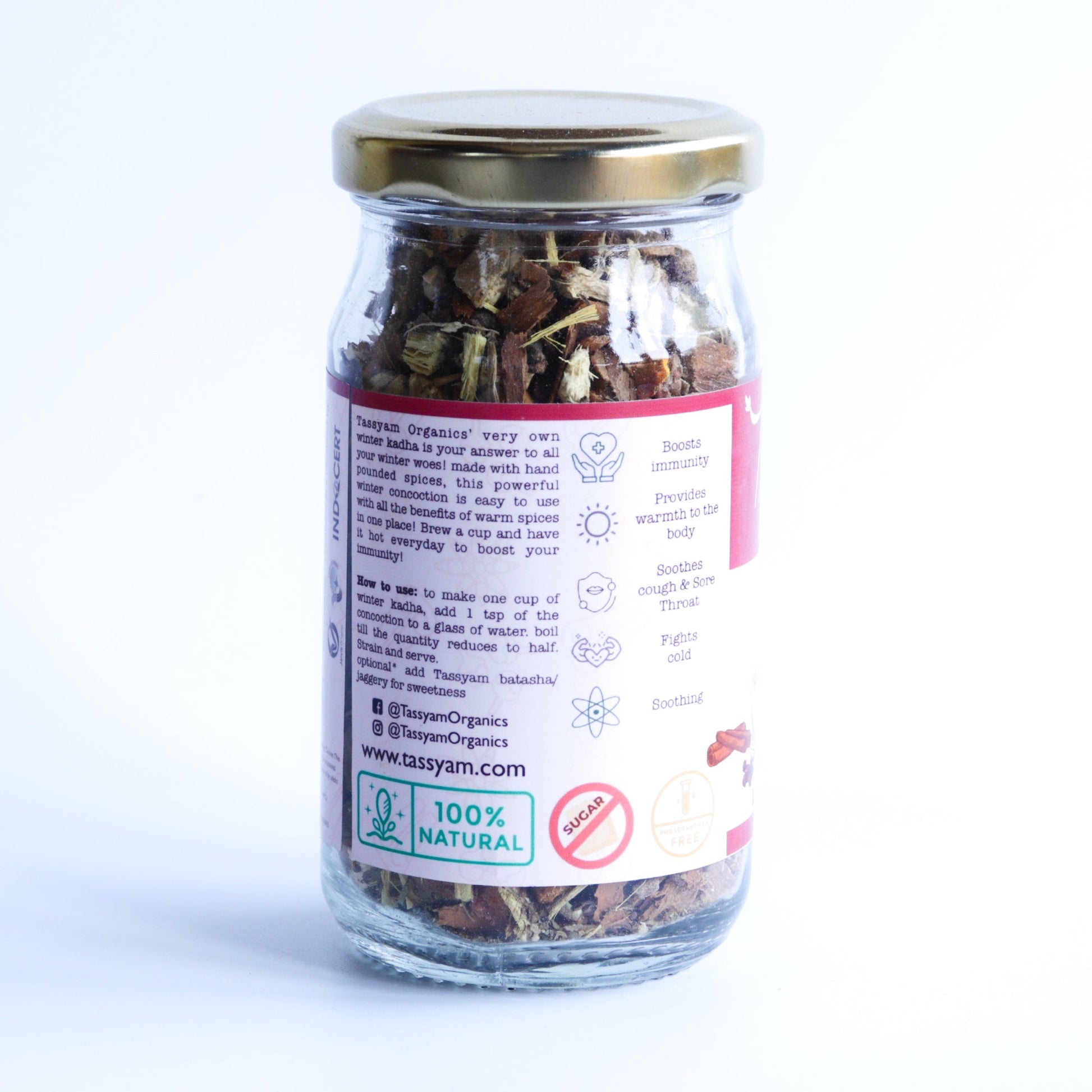 Warming Winter Kadha 60g | with Mulethi, Spices & Jadibootis - Tassyam Organics