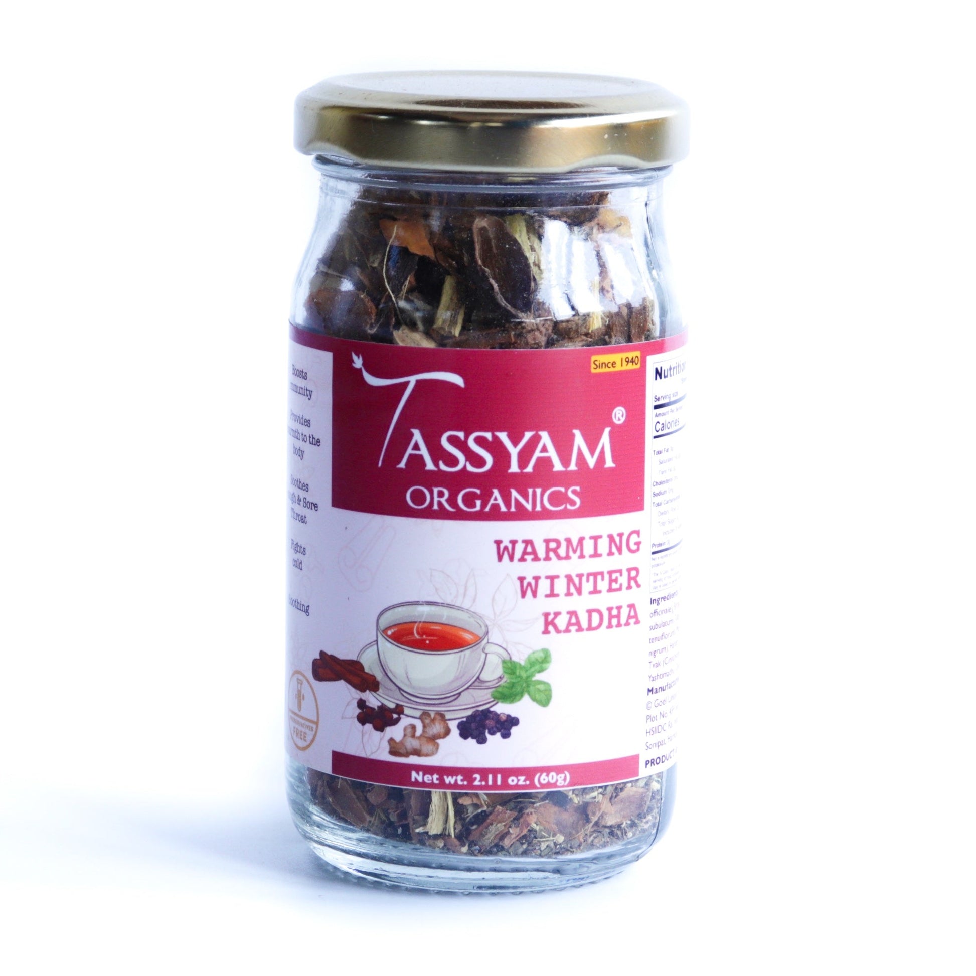 Warming Winter Kadha 60g | with Mulethi, Spices & Jadibootis - Tassyam Organics