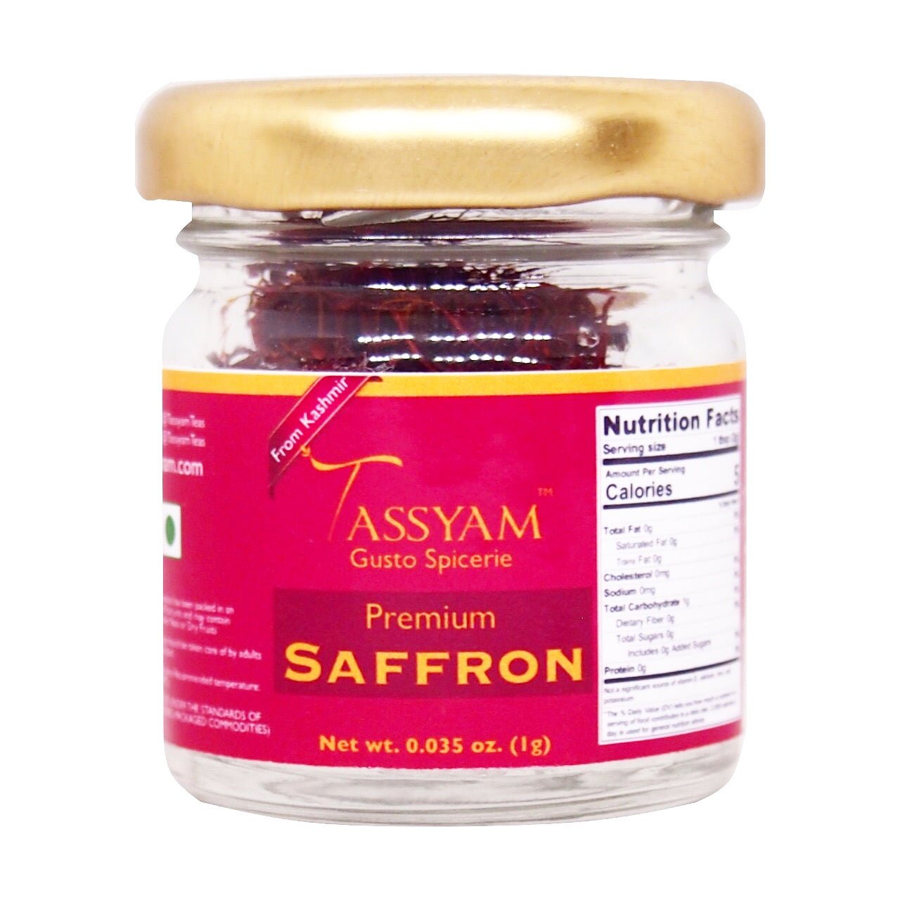 A Grade Saffron Strands - Tassyam Organics