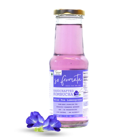 Artisanal Kombucha - Blue Butterfly Pea (Caffeine Free) - Tassyam Organics