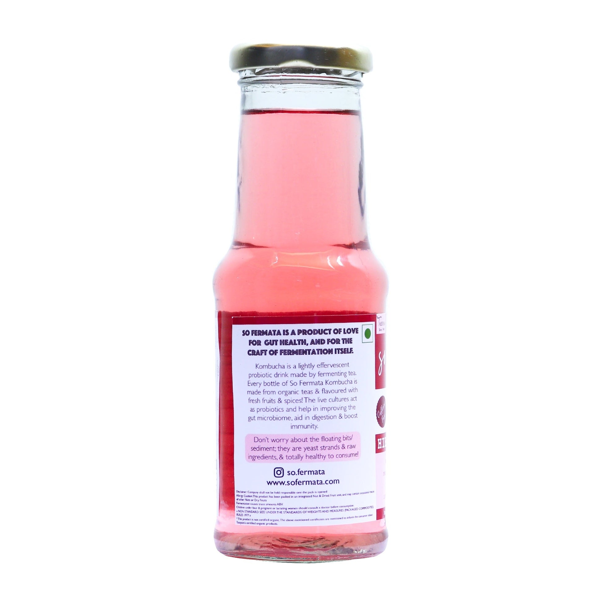 Artisanal Kombucha - Hibiscus (Caffeine Free) - Tassyam Organics