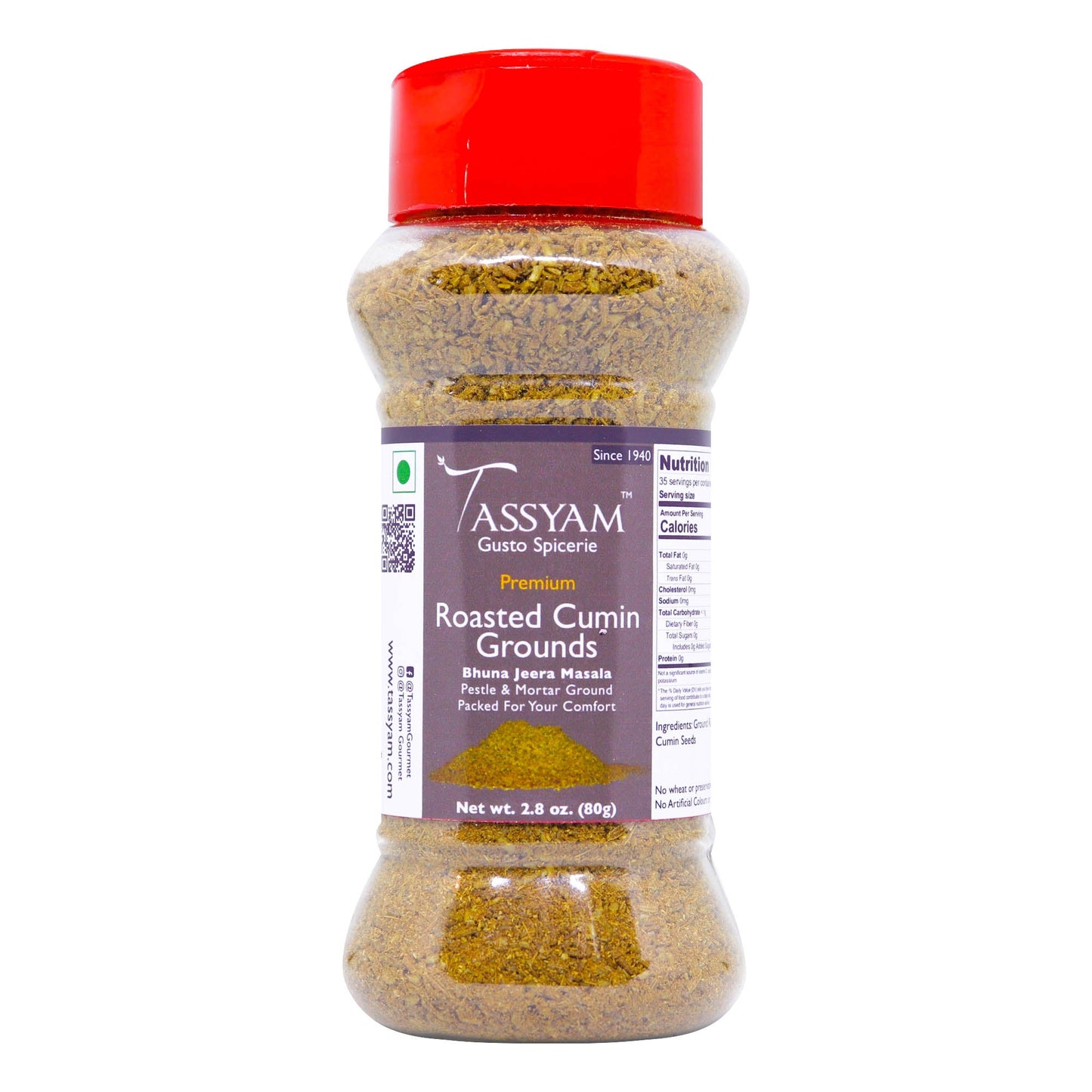 Bhuna Jeera 80g - Tassyam Organics