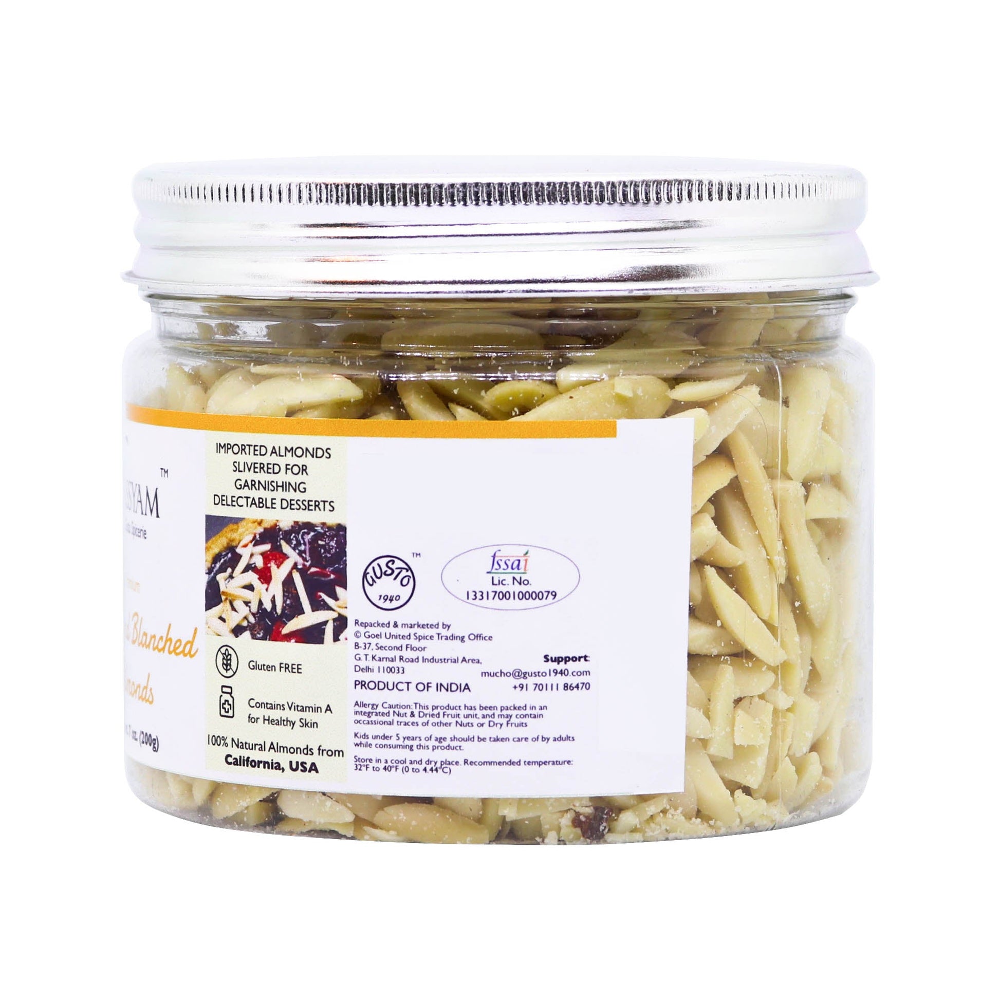 Blanched Almond Slices - Tassyam Organics