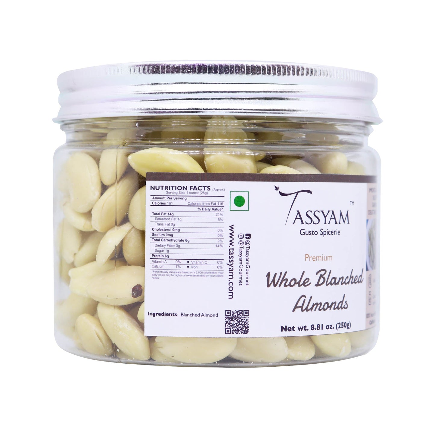 Blanched Almond Slices - Tassyam Organics