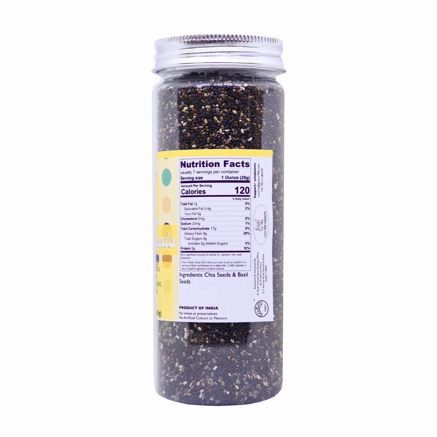 Bubble Seeds - Chia & Basil Seed Mix (200g) - Tassyam Organics