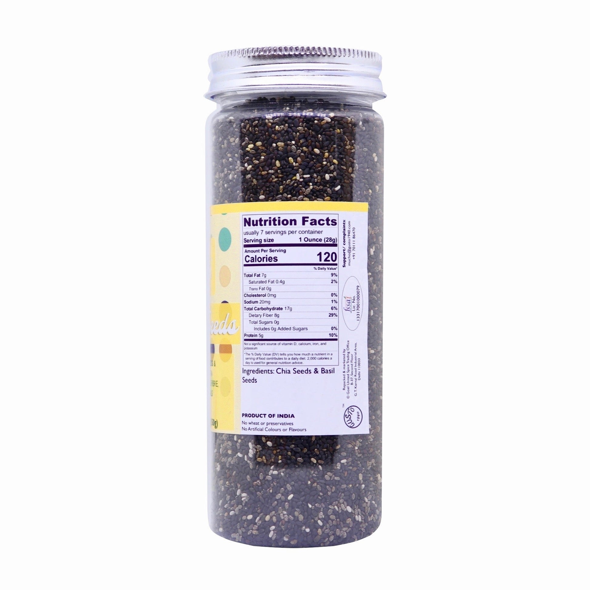 Bubble Seeds - Chia & Basil Seed Mix (200g) - Tassyam Organics