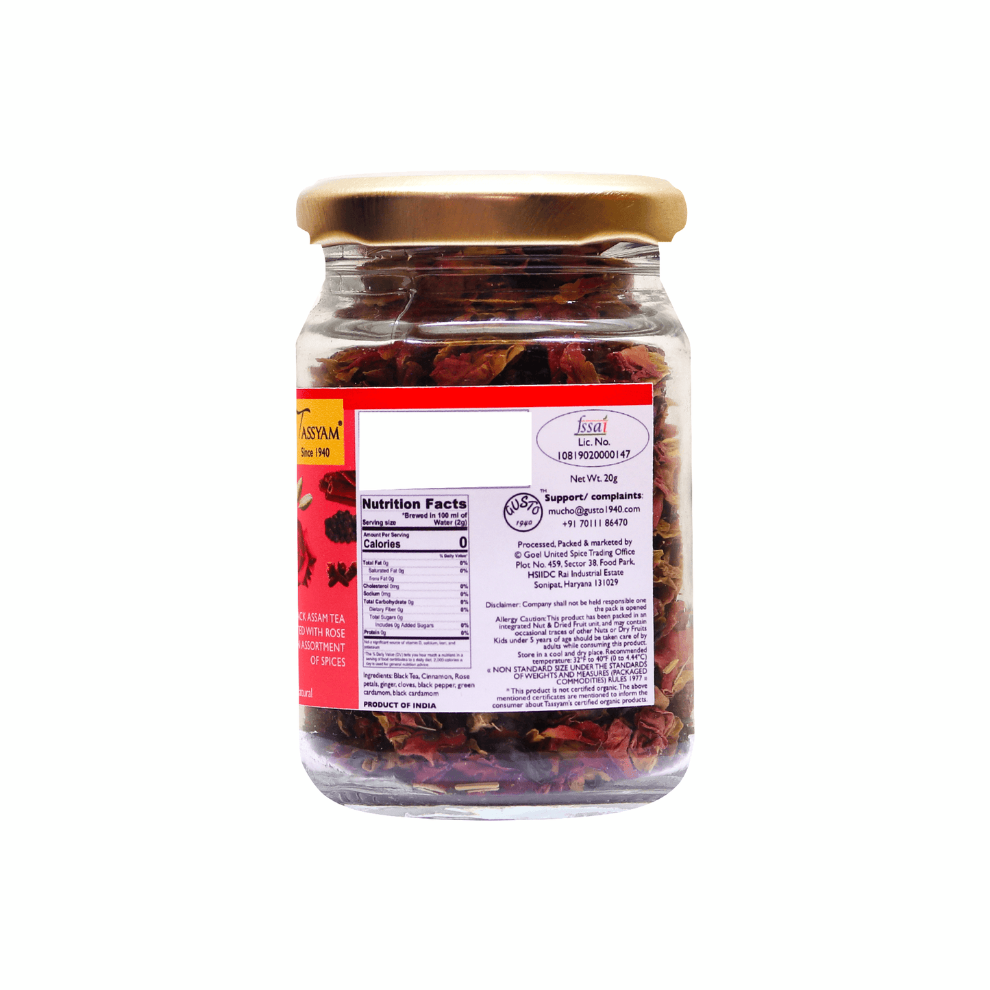 Chai Rose Black Tea - Tassyam Organics