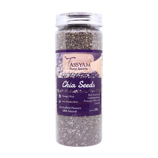 Chia Seeds 200g Bottle - Tassyam Organics