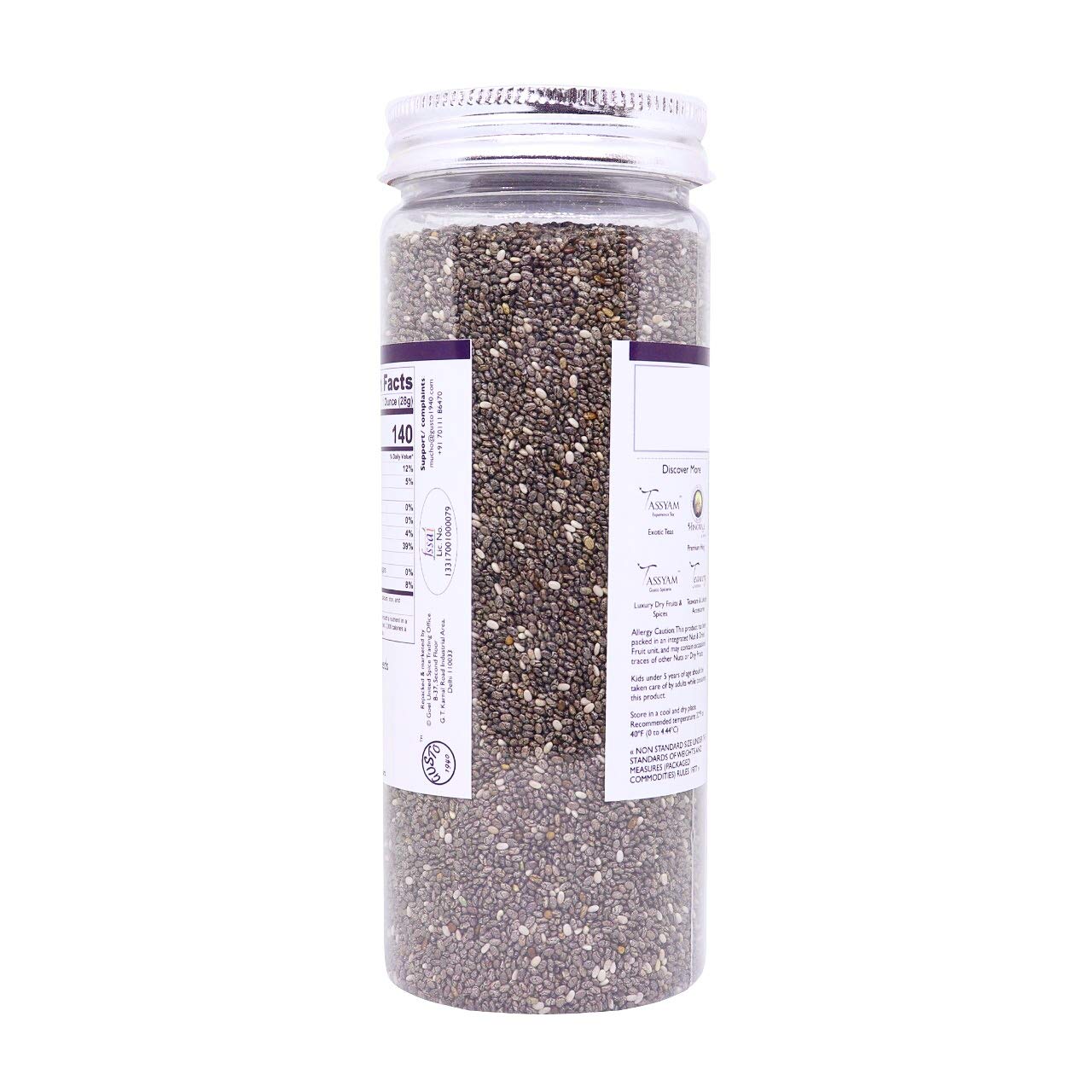 Chia Seeds 200g Bottle - Tassyam Organics