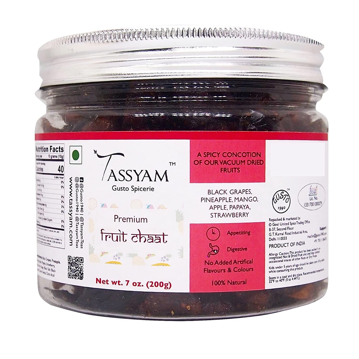 Dehydrated Fruit Chat 200g - Tassyam Organics