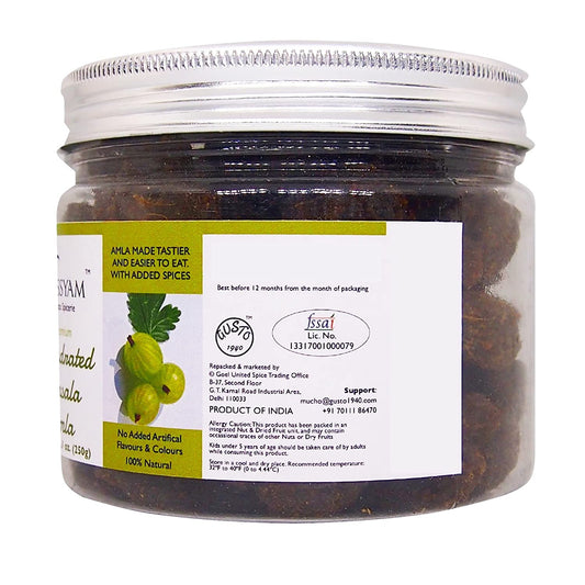 Dehydrated Masala Amla Slices 250g Jar - Tassyam Organics