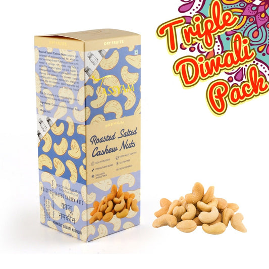 Dry Fruit GIft Set - Cashews 400g, Almonds 400g, Pista 400g - Tassyam Organics