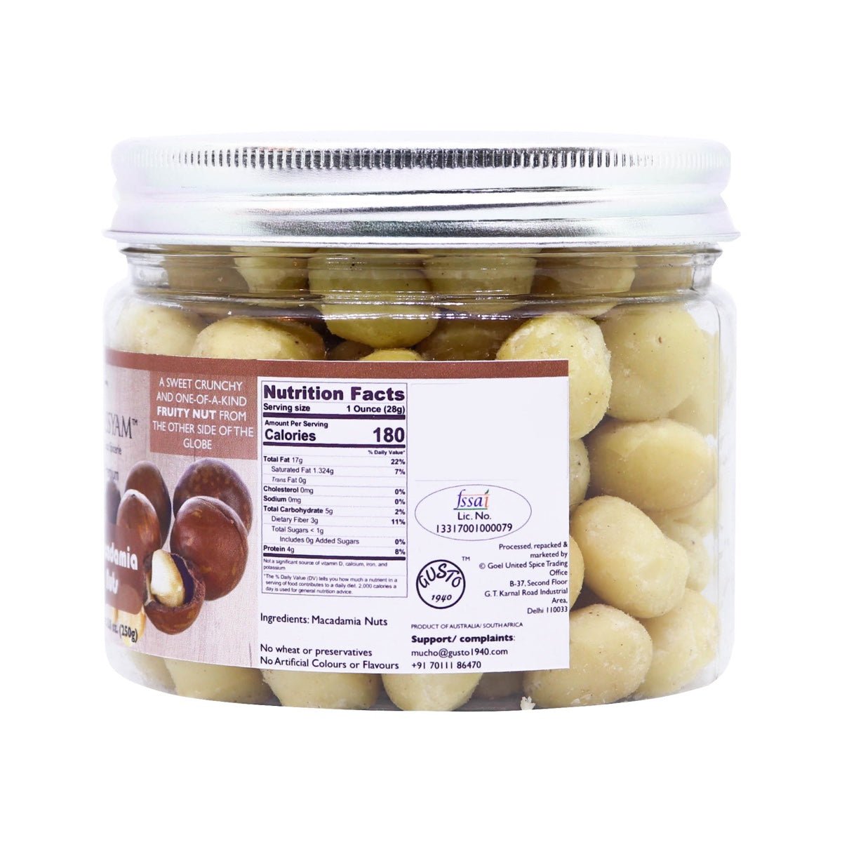 Exotic Macadamia Nuts 250g - Tassyam Organics