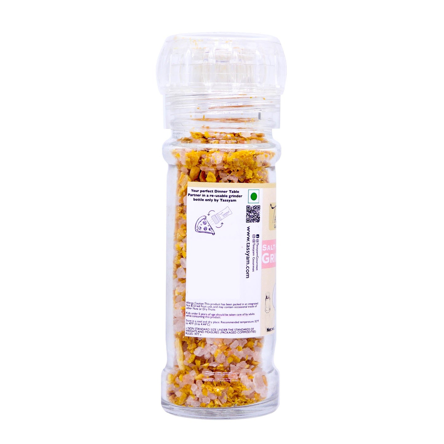 Garlic Salt 85g Grinder Bottle - Tassyam Organics