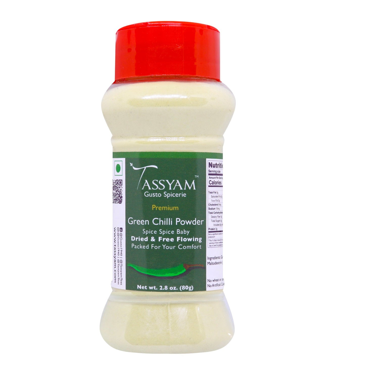 Green Chilli Powder - Tassyam Organics