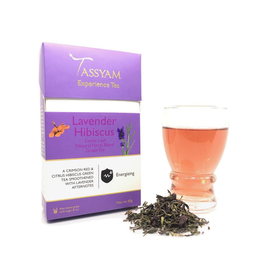 Lavender Hibiscus Green Tea - Tassyam Organics