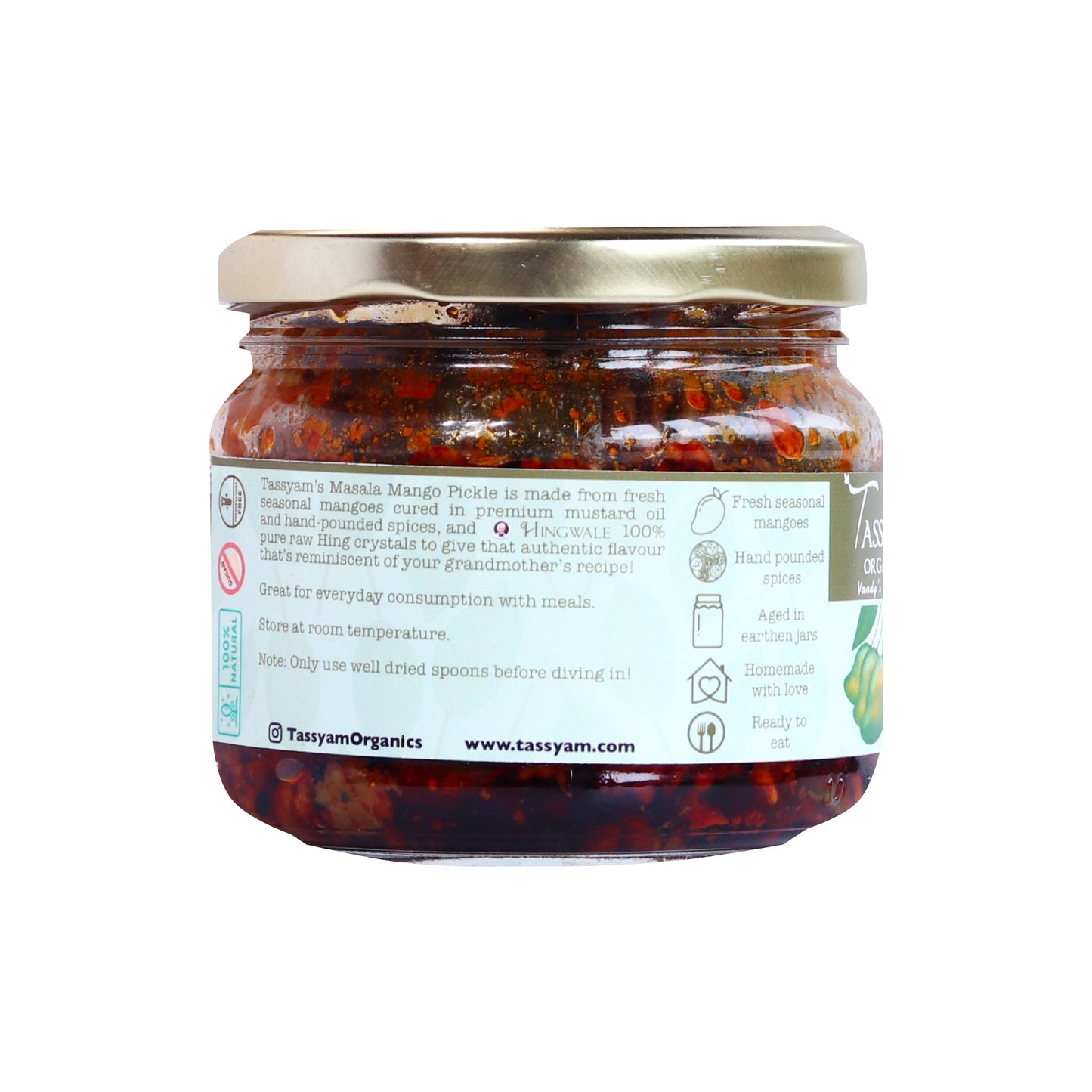 Mango Masala Pickle - Tassyam Organics