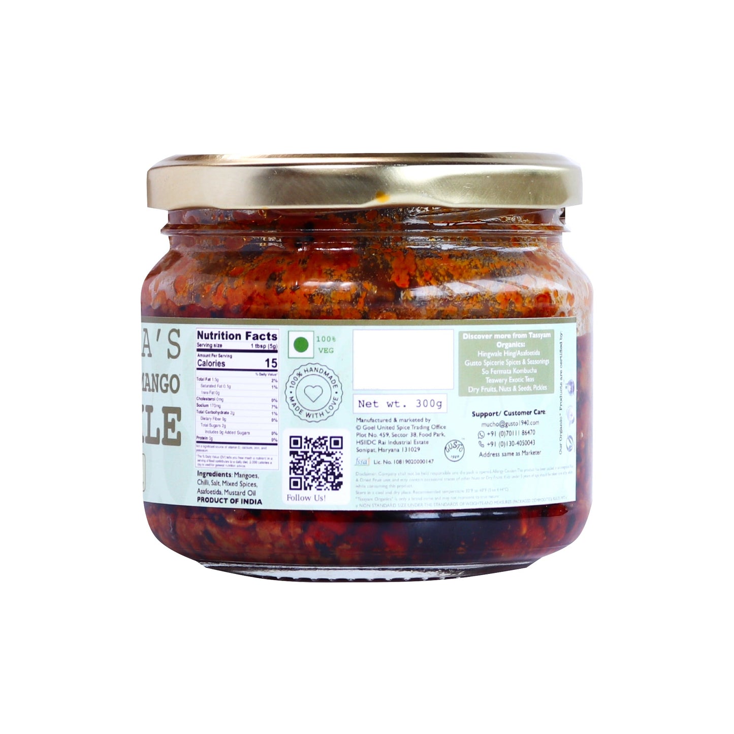 Mango Masala Pickle - Tassyam Organics