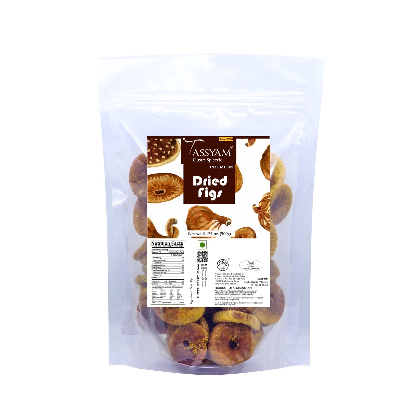 Premium Dried Figs - Tassyam Organics