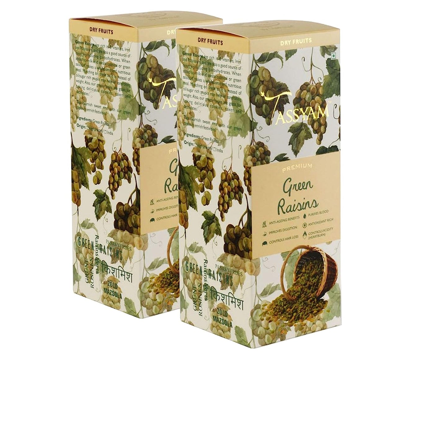 Premium Green Raisins - Tassyam Organics