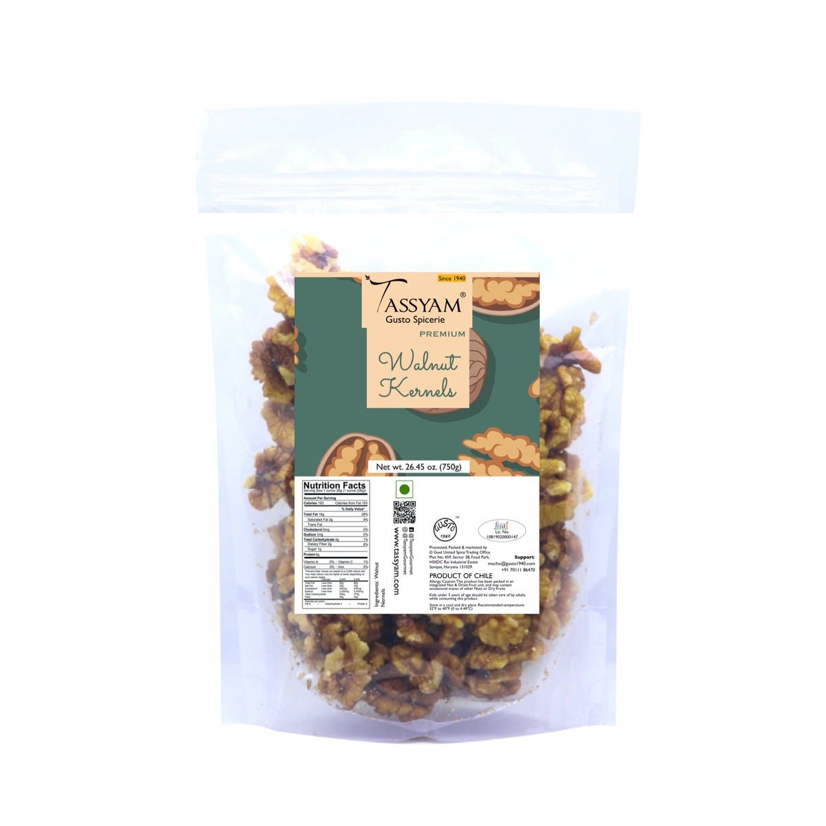 Premium Imported Walnuts Akhrot - Tassyam Organics