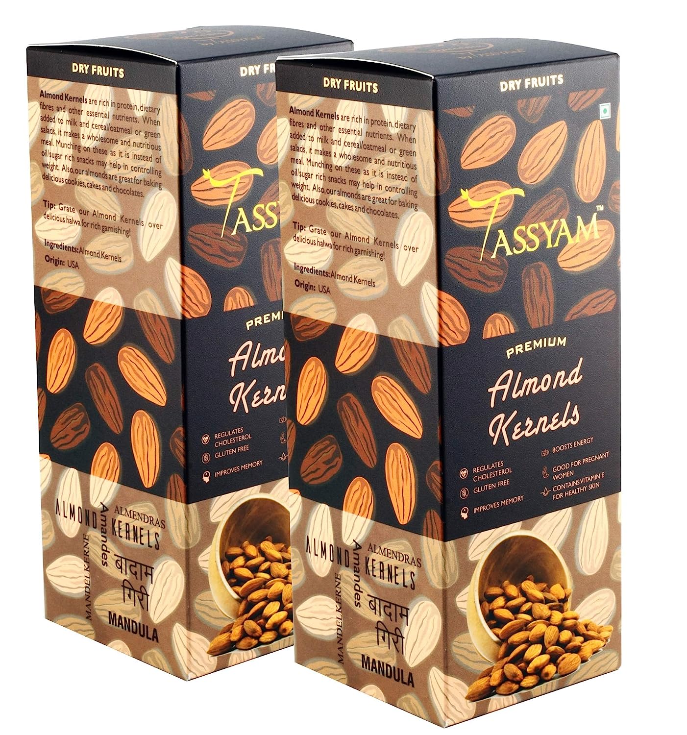 Premium Raw Almonds - Tassyam Organics