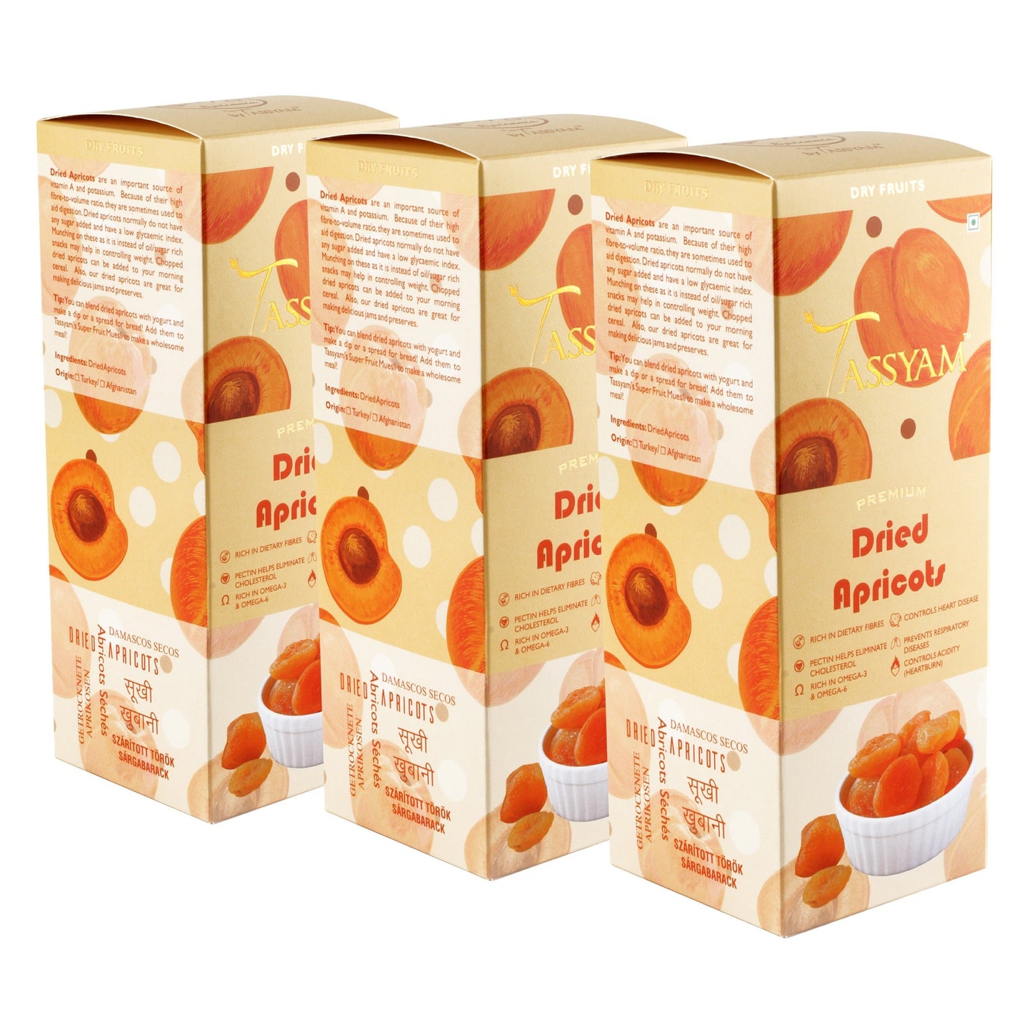 Premium Turkish Dried Apricots - Tassyam Organics