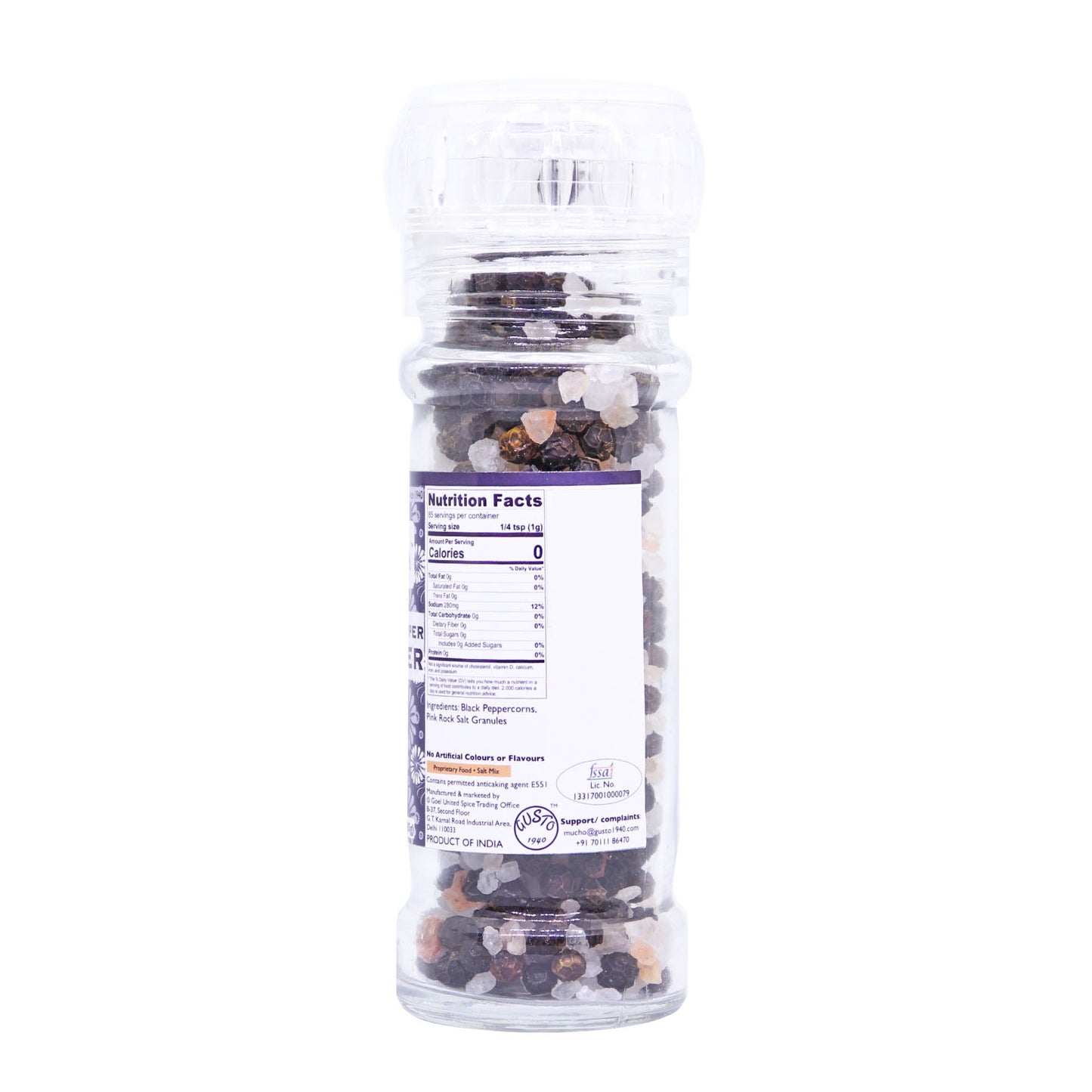 Salt & Pepper 85g Grinder Bottle - Tassyam Organics