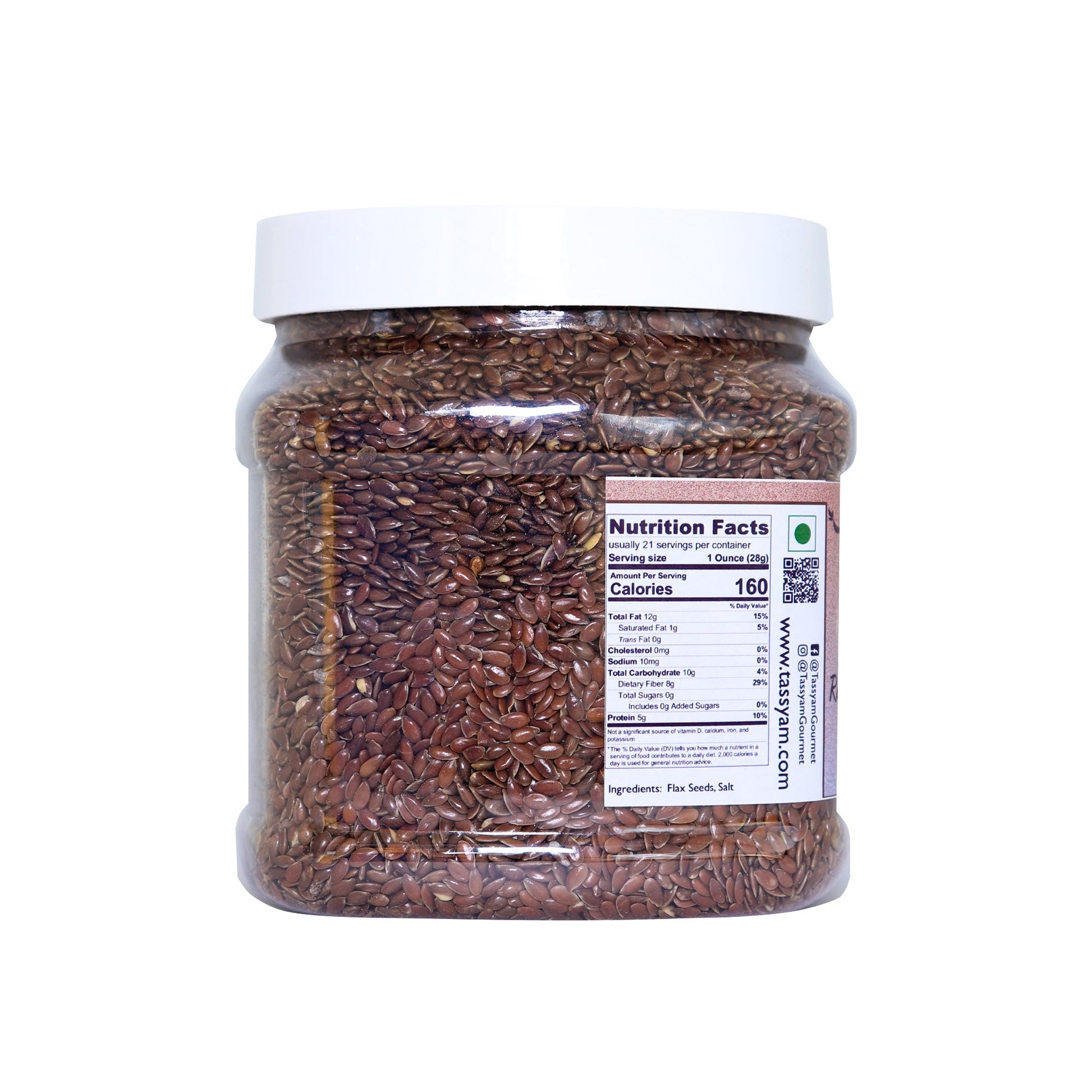 Salted Flax Seeds - Tassyam Organics