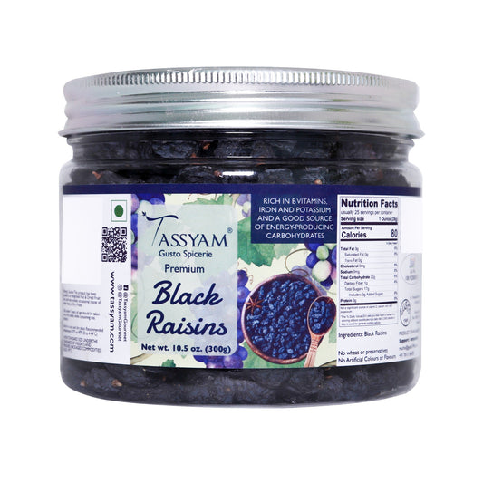 Seedless Black Raisins - Tassyam Organics