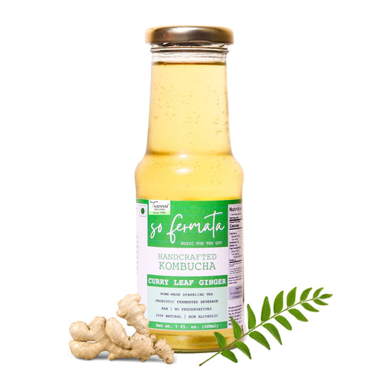 So Fermata Artisanal Kombucha - Curry leaf Ginger - Tassyam Organics