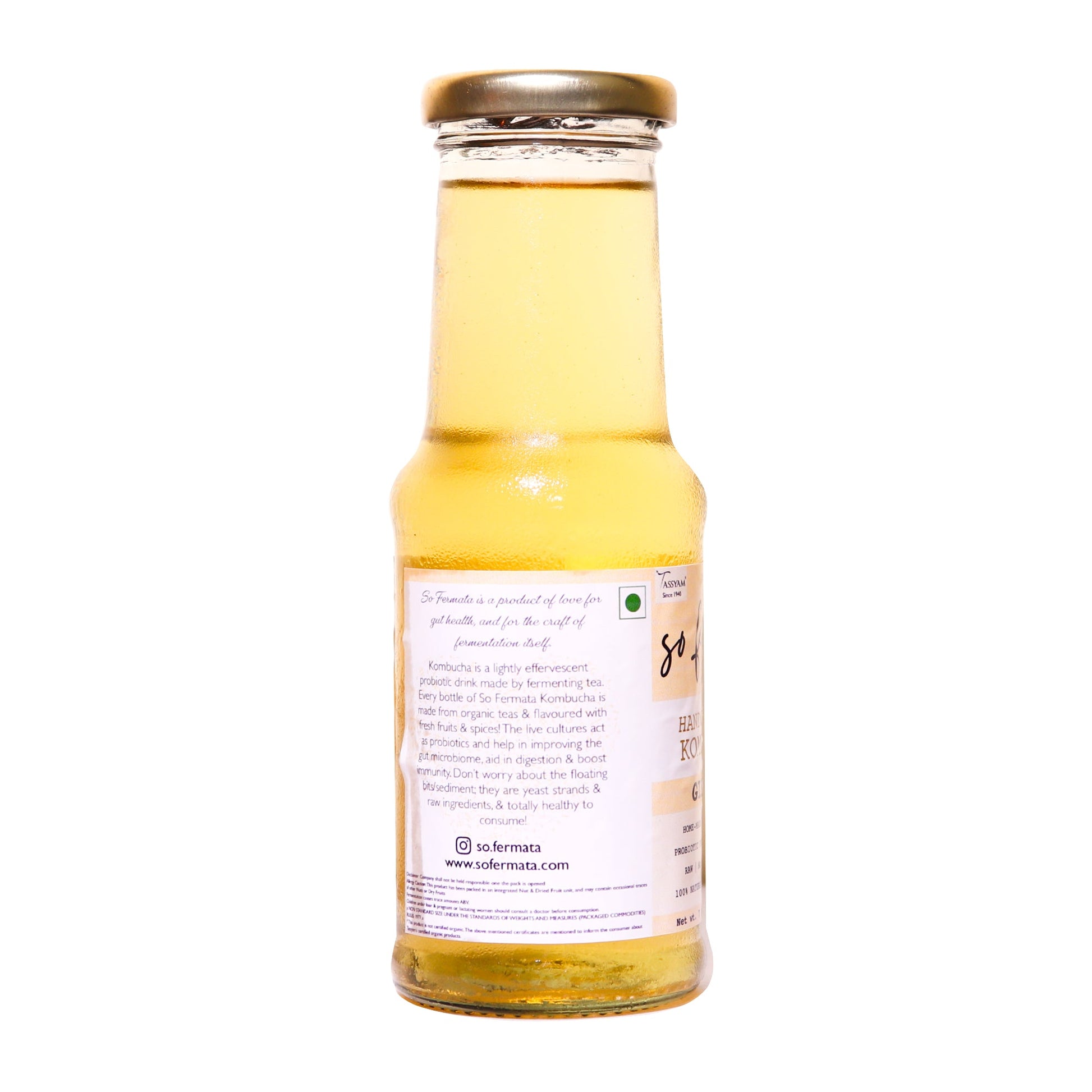 So Fermata Artisanal Kombucha - Ginger - Tassyam Organics