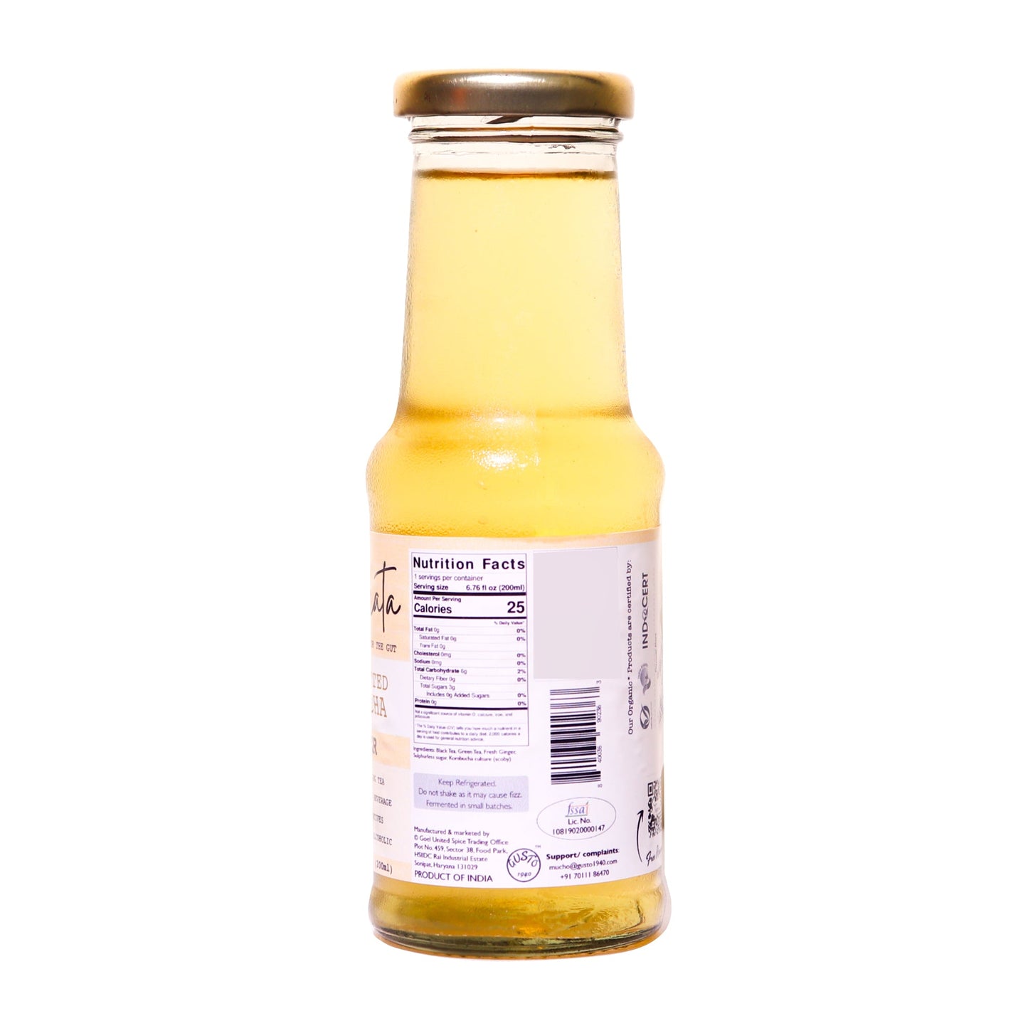 So Fermata Artisanal Kombucha - Ginger - Tassyam Organics