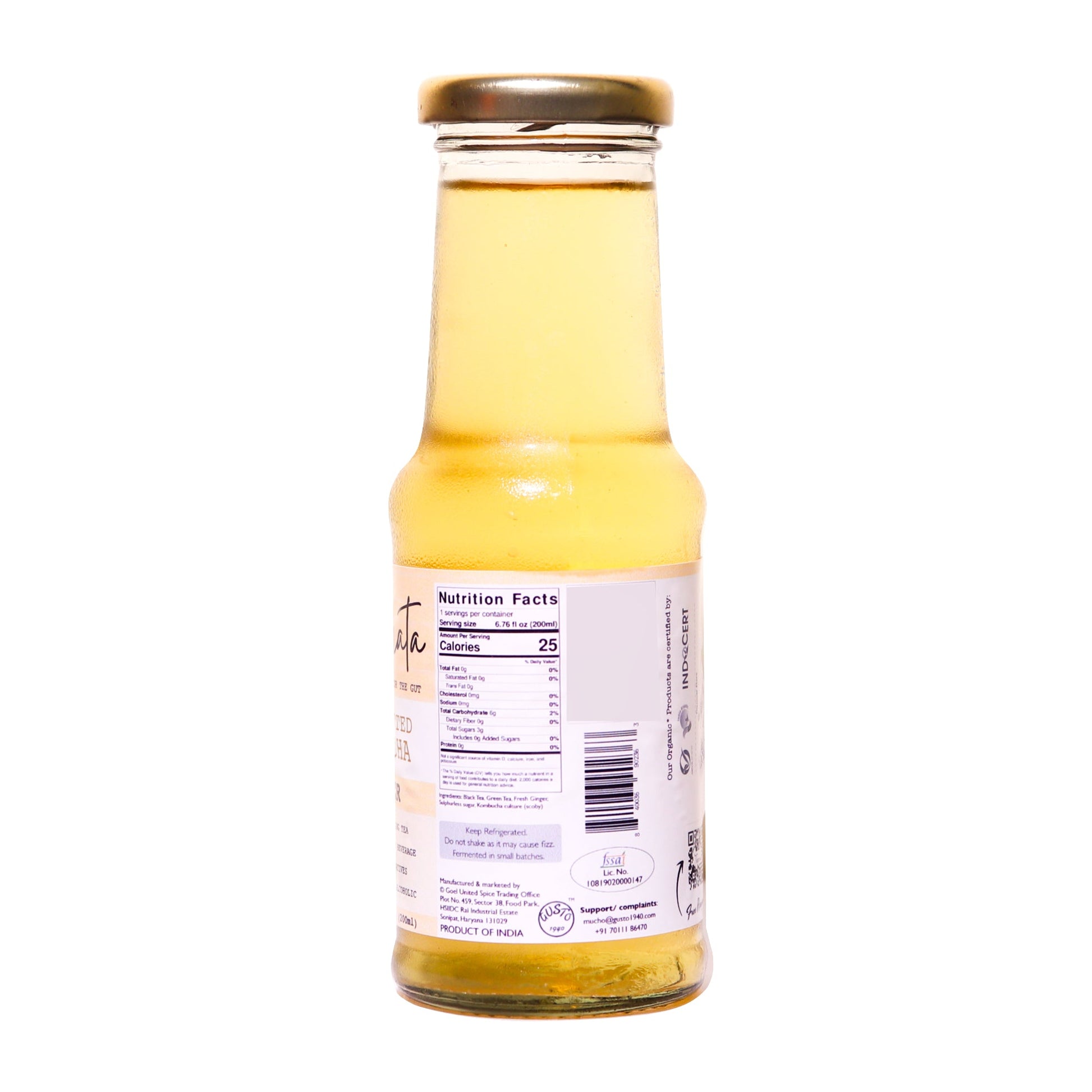 So Fermata Artisanal Kombucha - Ginger - Tassyam Organics