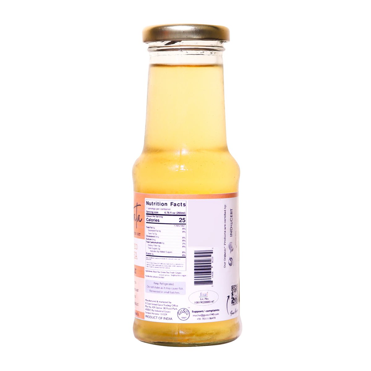 So Fermata Artisanal Kombucha - Masala Chai - Tassyam Organics