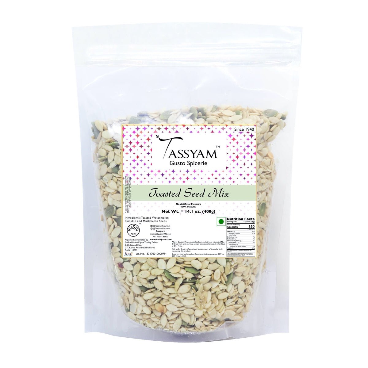 Toasted Seed Mix - Tassyam Organics