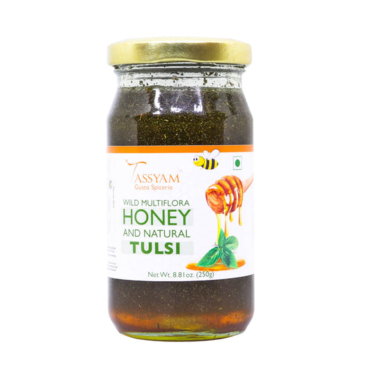 Wild Honey with Natural Dried Tulsi 250g - Tassyam Organics