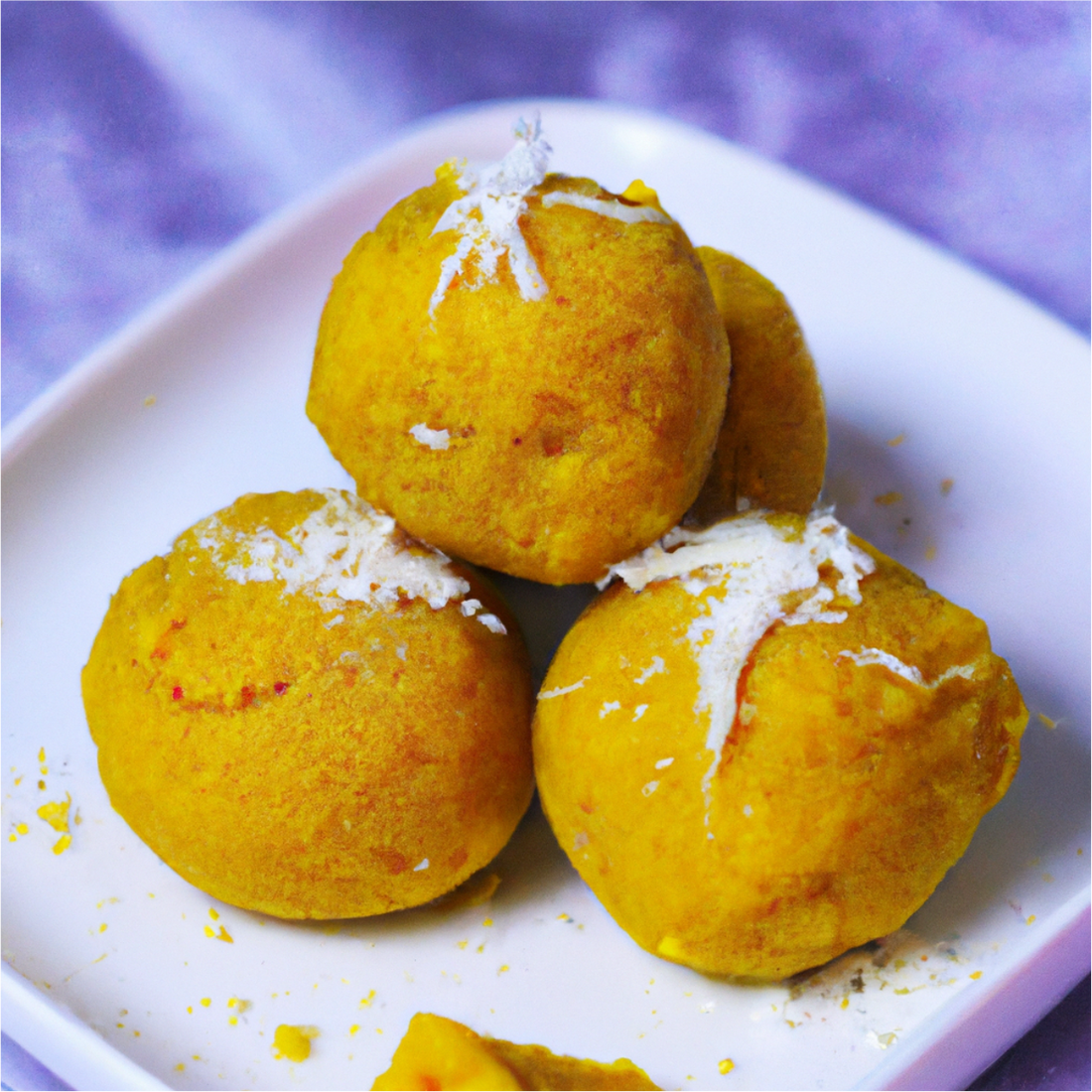 Sweet Bliss: Golden Turmeric Coconut Ladoo with Tassyam Essentials