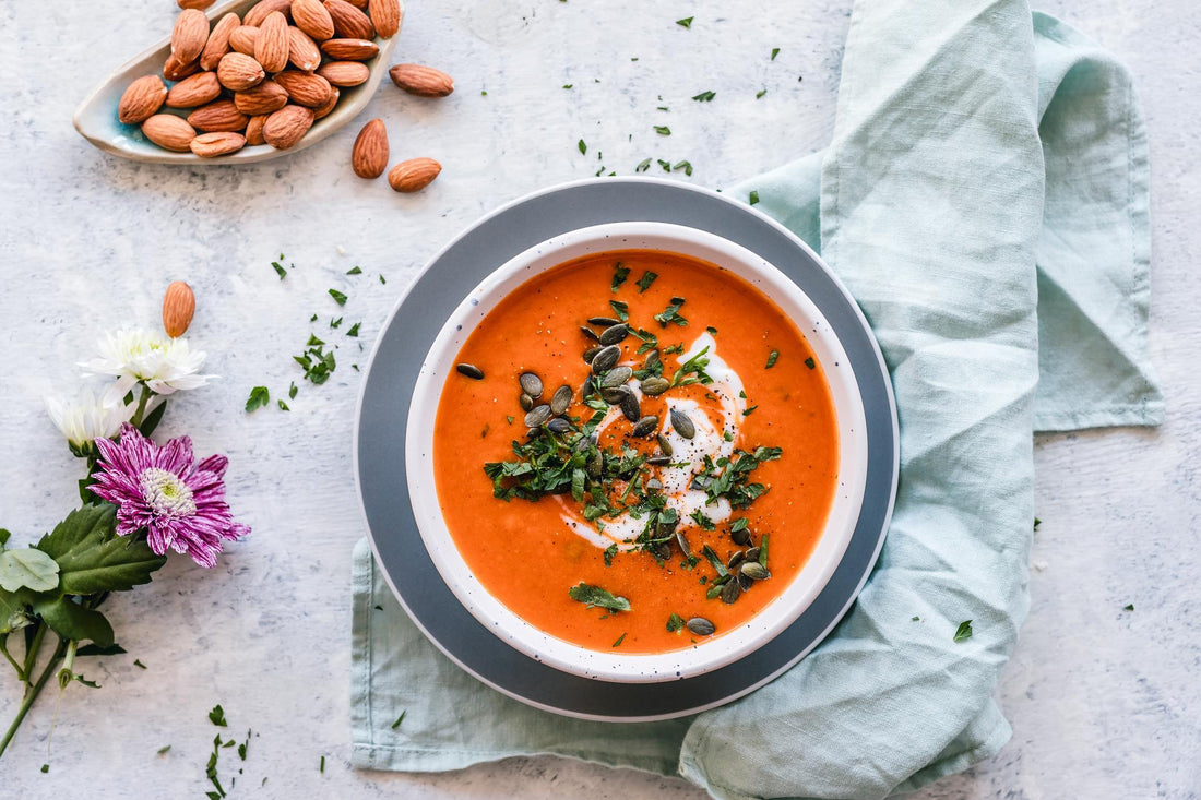 Carrot, Beetroot and Mint Soup | Date Night Series | Starter - Tassyam Organics
