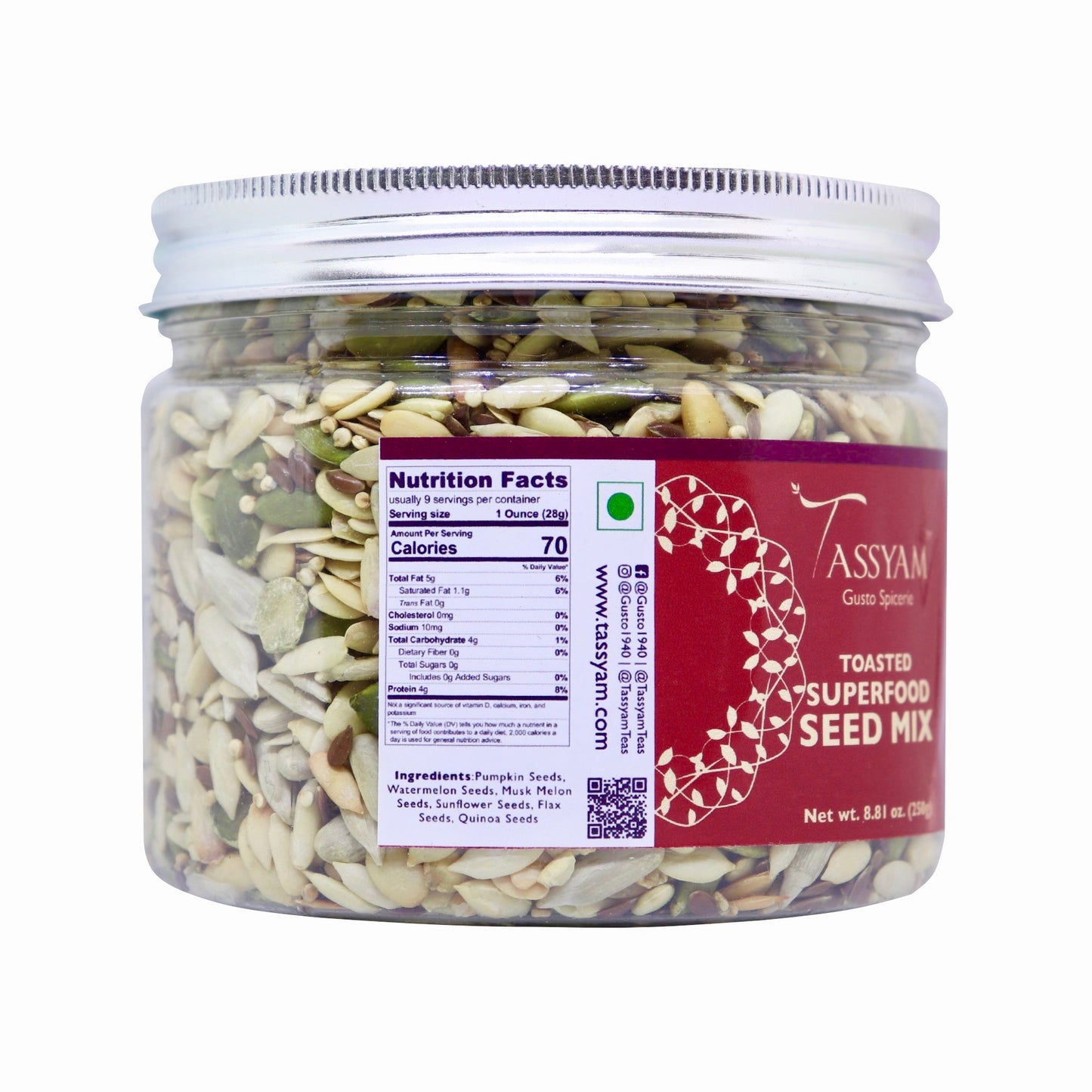 Superfood Seed Mix of 6 Toasted Seeds (250g)